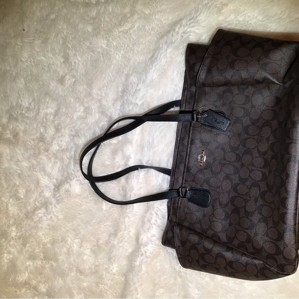 Coach brown/black large tote shoulder bag - Picture 11 of 11